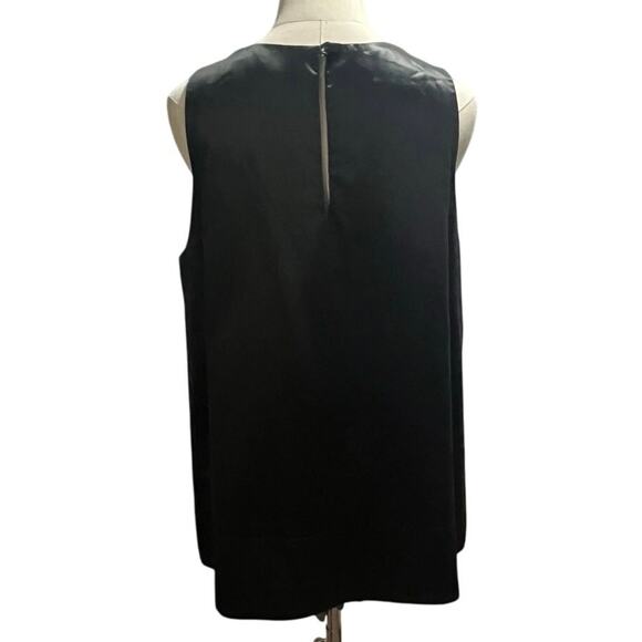 Carven Modern Deconstructed Black Sleeveless Asymmetrical Pockets Top Sz 42/10 - Picture 5 of 10